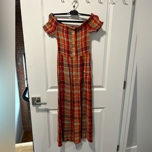 Urban Outfitters off the shoulder maxi dress